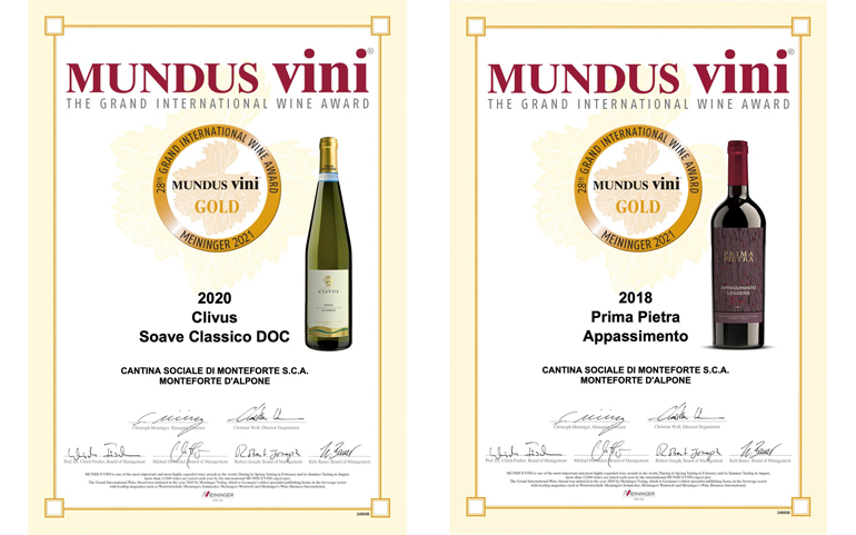 Appassimento Leggero e Clivus Soave Classico – Mondus vini gold